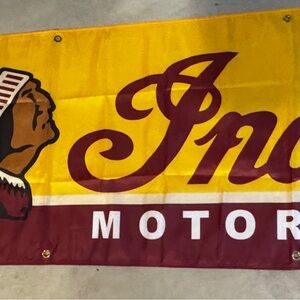 Indian Motorcycle Yellow and Red Tapestry